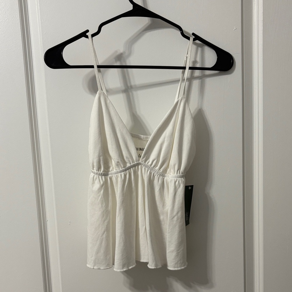 NWT White Spaghetti Strap Top